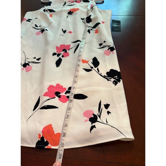 Lauren Ralph Lauren Floral Printed Sleeveless Shift Dress in Cream Size 16 - Picture 11 of 12